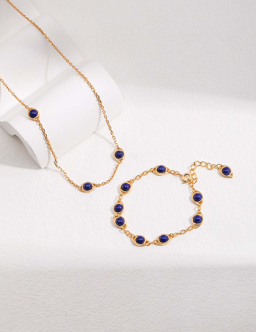 Collier/Bracelet/Boucles d'oreilles Lapis-lazuli