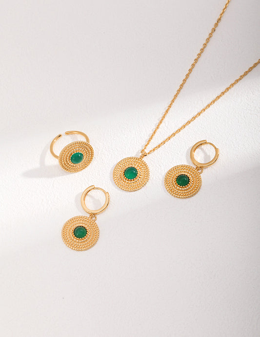 Jade Chalcedony Necklace/Earrings