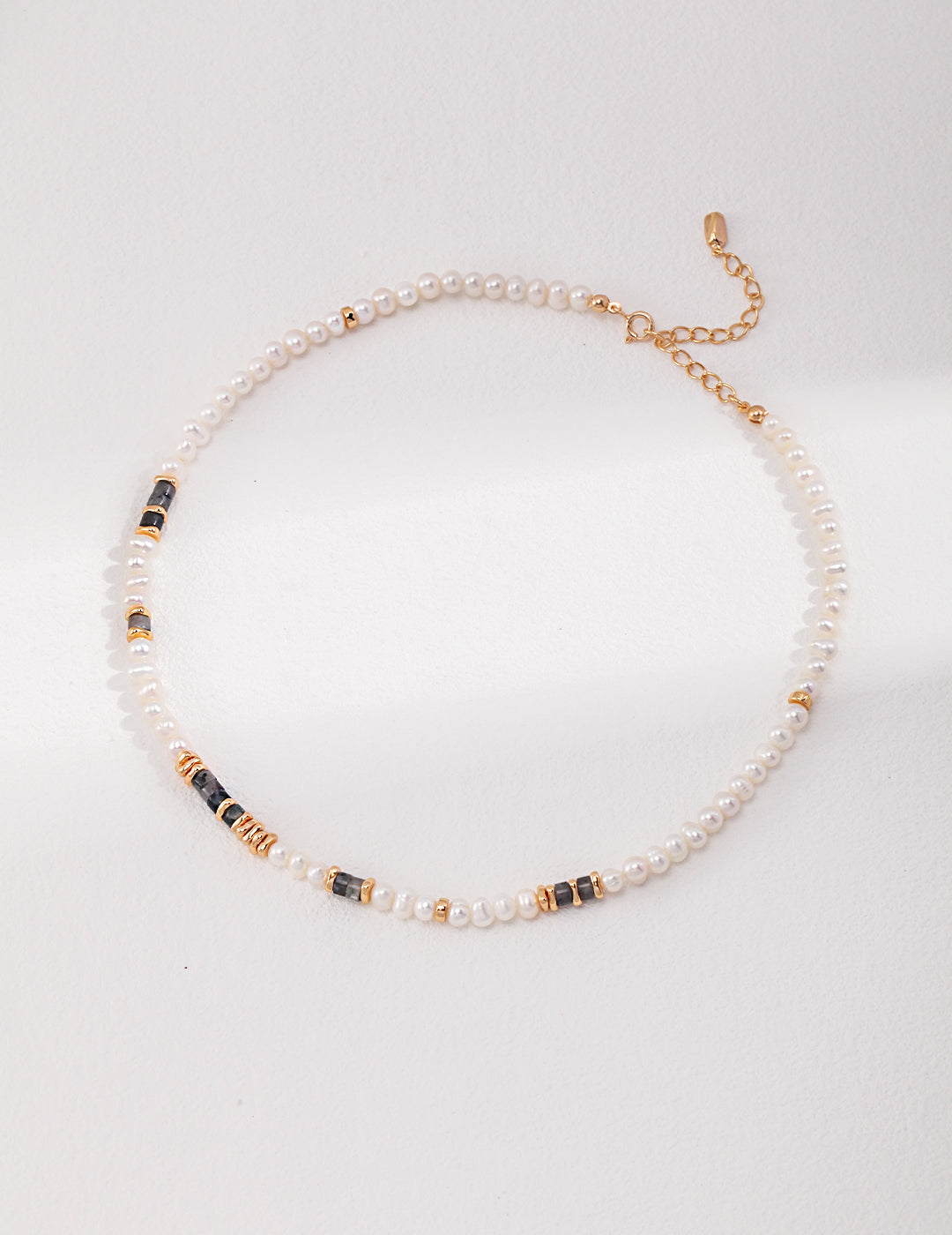 Sparkling Stone Pearl Necklace