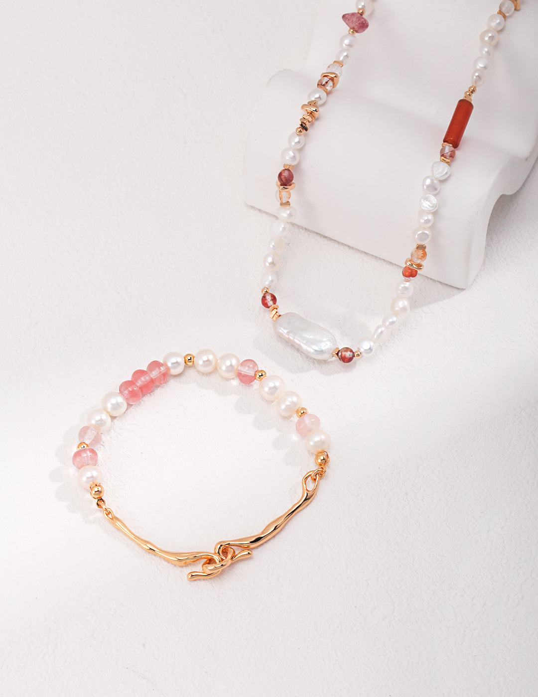 Strawberry Pearl Necklace