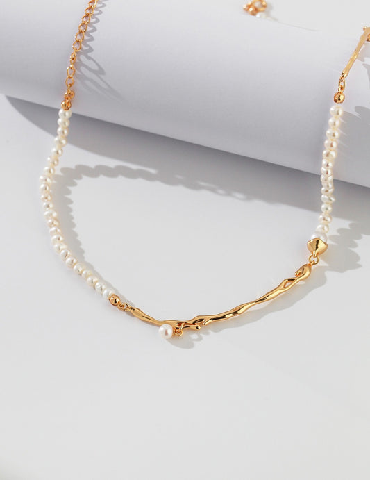 Gold Pearl Necklace