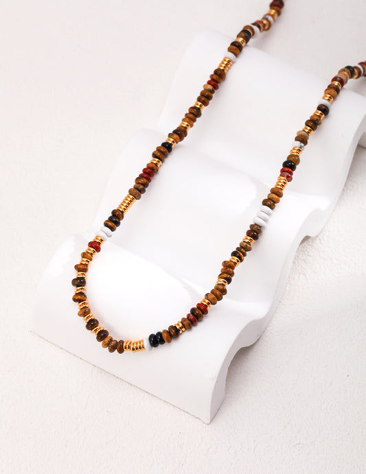 Tiger Eye Stone Agate Necklace