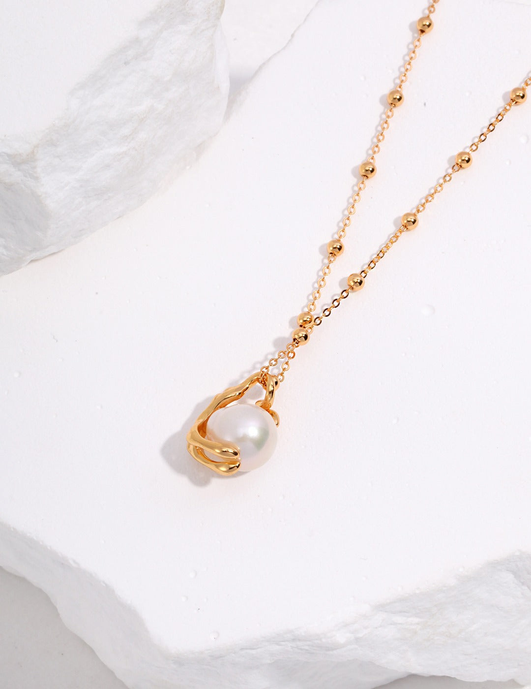 Round Baroque Pearl Necklace