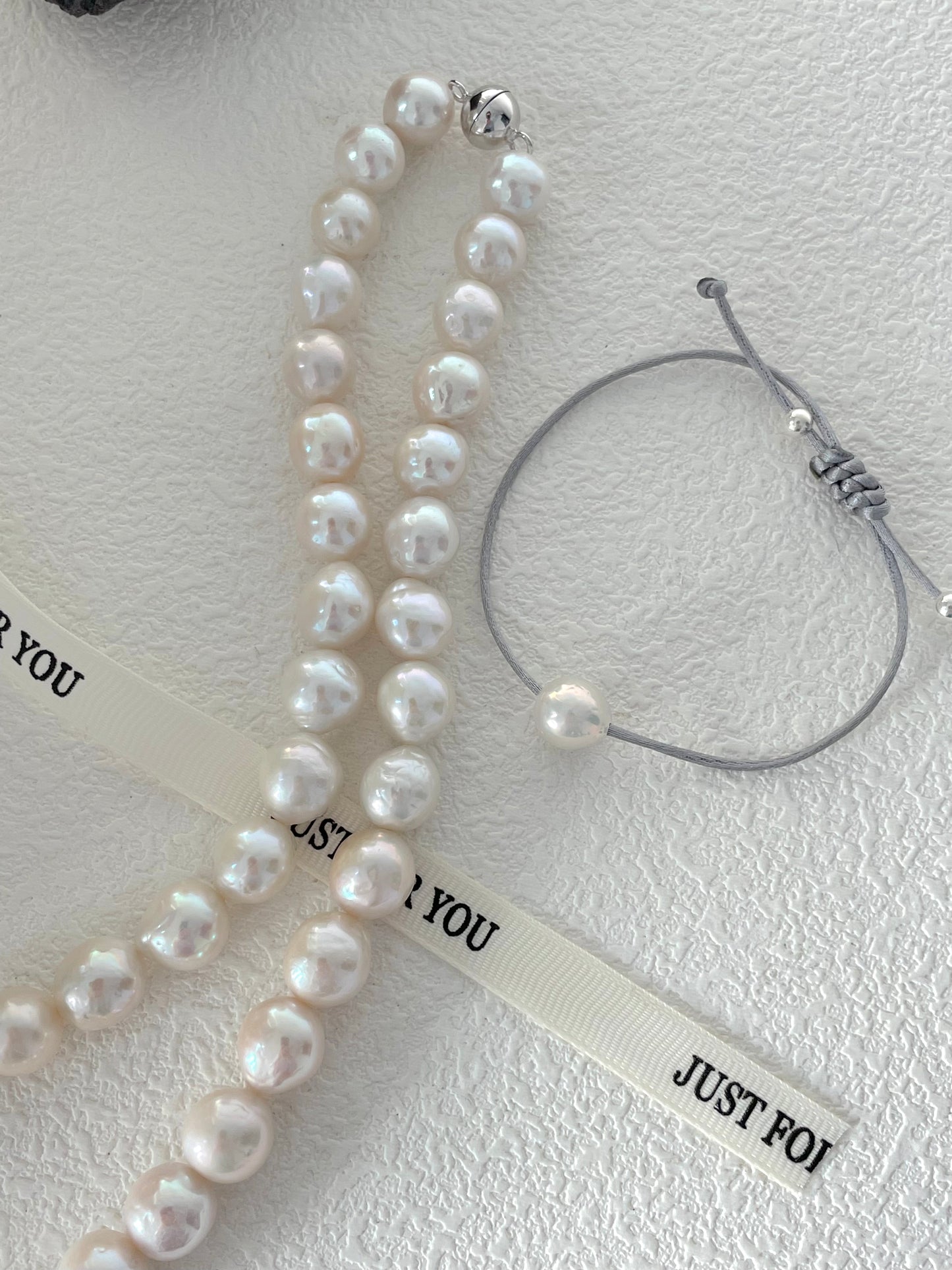 Silver Ball Pearl Necklace