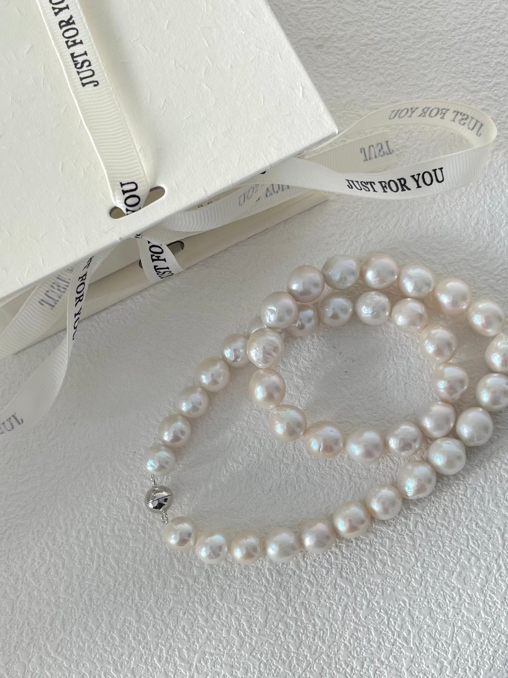 Silver Ball Pearl Necklace